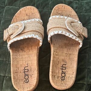 Earth Women's Woven Beige Sandals